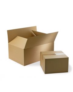 Boîte pliante à cannelure simple, carton brun